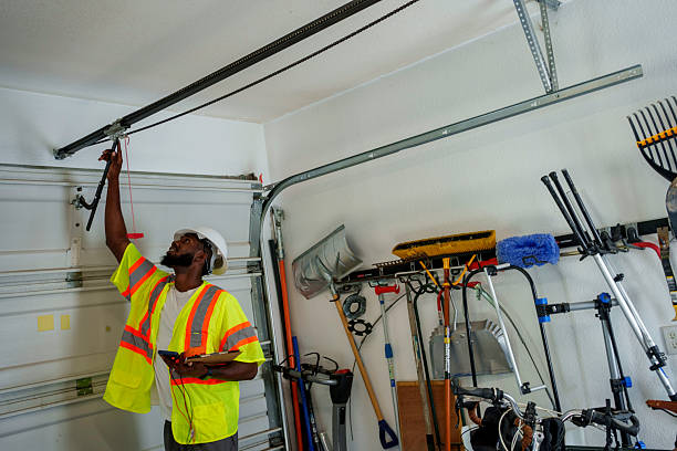 Professional Garage Door Panel Replacement technician working in Yale, MI